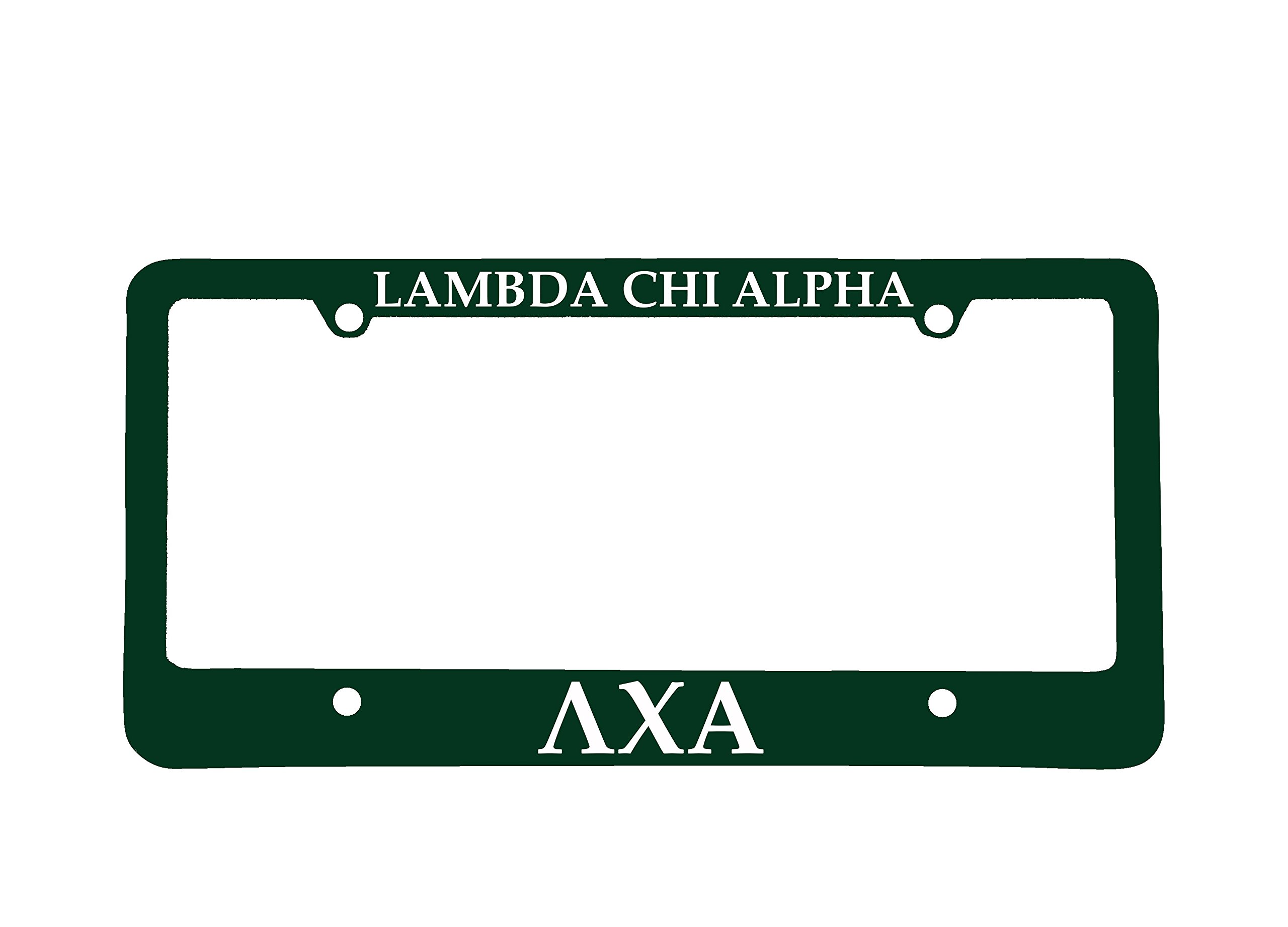 Officially Licensed Lambda Chi Alpha License Plate Frame - Forest Green