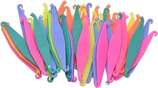 RZJZGZ Dental Elastic Rubber Bands Placers for Braces Disposable Plastic Orthodontic Elastic Placers Multi-color (50)
