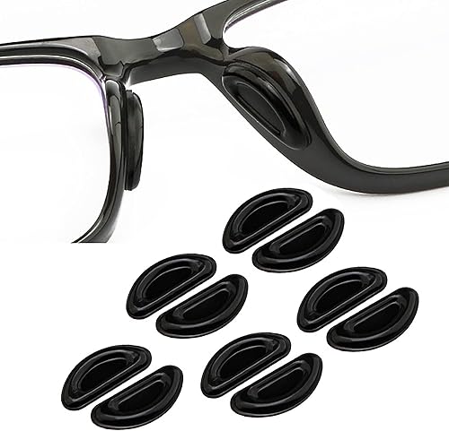 Miniatura 8 de Almohadillas de nariz para gafas, 0.079 pulgadas de grosor adhesivo antideslizante de silicona para lentes, almohadilla de nariz de silicona suave
