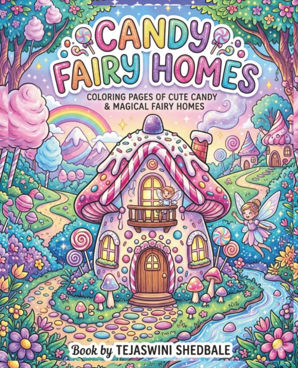 CANDY FAIRY HOMES: COLORING PAGES OF CUTE CANDY AND MAGICAL FAIRY HOMES