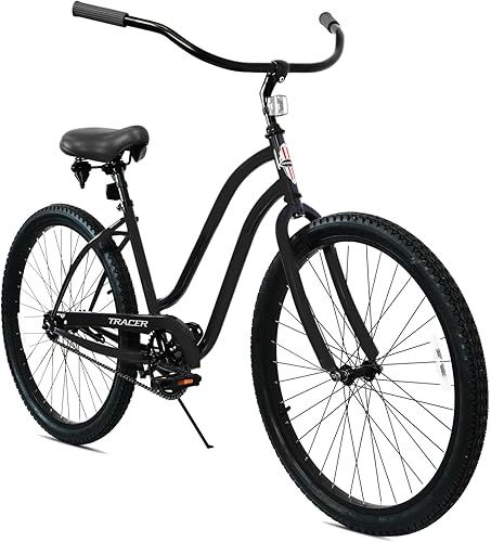Miniatura 13 de Tracer ACE - Bicicleta crucero de playa de una sola velocidad de 26 pulgadas con freno de posavasos para hombres y mujeres, varios colores Verde