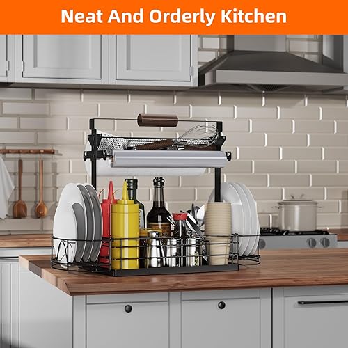 Miniatura 3 de Concons Carrito de parrilla, organizador mejorado para barbacoa al aire libre, esencial de campamento, accesorios de campamento, parrilla de cocina