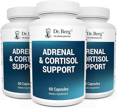 Dr. Berg Suplemento suprarrenal y cortisol nueva fórmula - Suplemento suprarrenal y administrador de cortisol para el estado de ánimo, el enfoque y