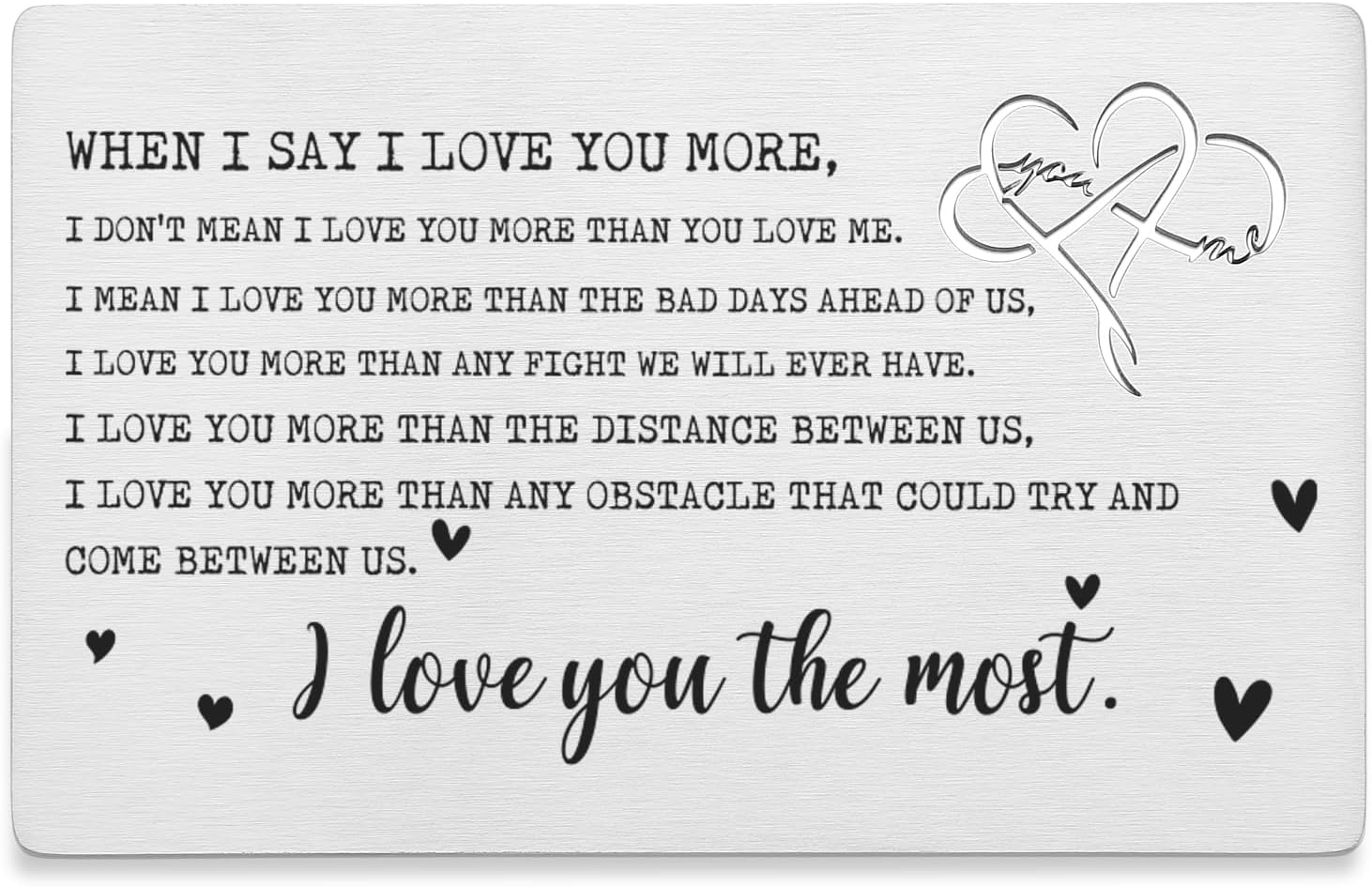 I Love You Gift Cards for Him, Wallet Card Love Note, Wallet Card Inserts for Him