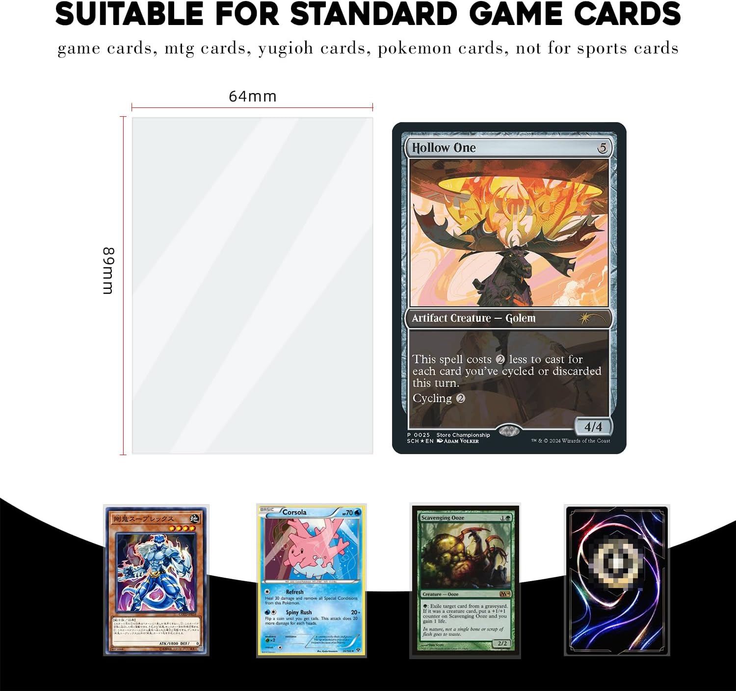 Katomula 1200CT Perfect Fit Inner Sleeves for Double Sleeving, Clear Card Sleeves for MTG, PKM, TCG, Flesh & Blood and Gaming Cards
