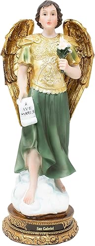 DVDMATINEMOVIES - Estatua de resina de Arcángel San Gabriel, varios tamaños, material de resina, arcángel San Gabriel, decoración del hogar,