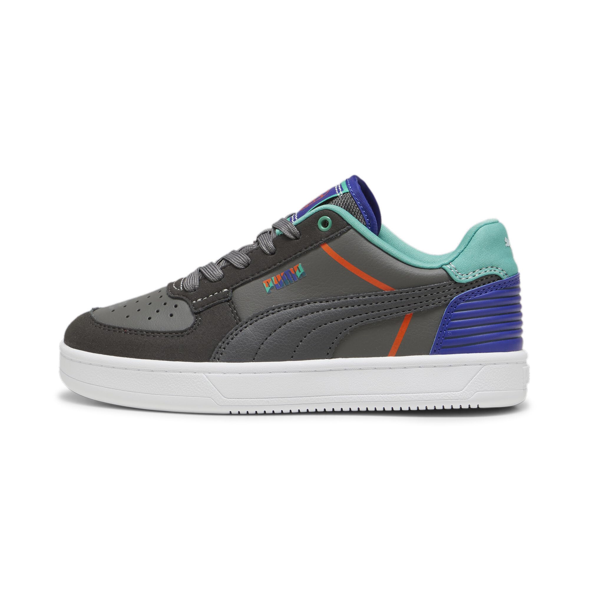 PUMA Caven 2.0 Sneaker, Flat Dark Gray-Cool Dark Gray-Jade Frost, 4 US Unisex Big Kid