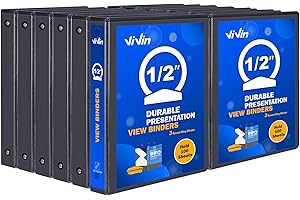 ViVin 1/2 Inch Round Ring Binder