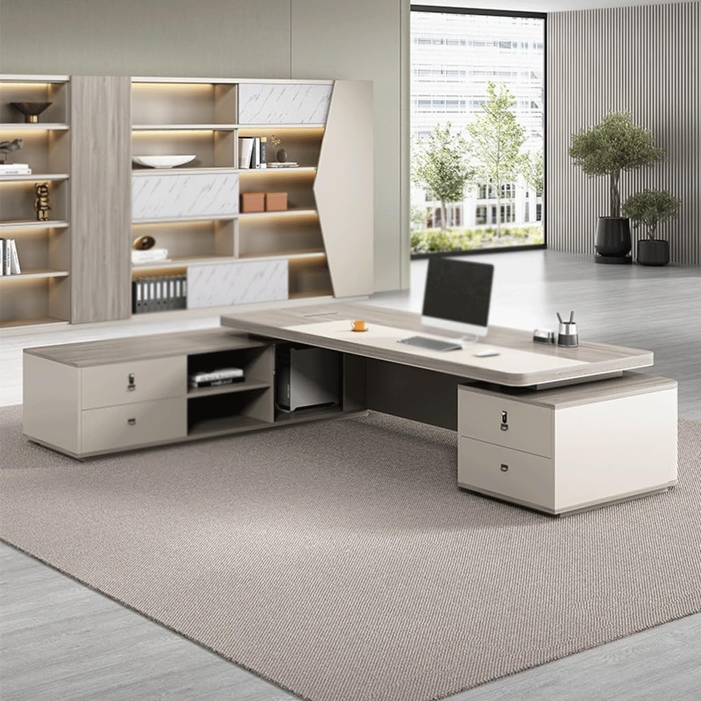 Mesa de Escritorio Para Computadora Scrivania Boss Moderna For Ufficio Presidenziale, Scrivania Singola Atmosferica, Scrivania Da Manager, Mobili Scrivania da Studio Per Camera da Letto(A)