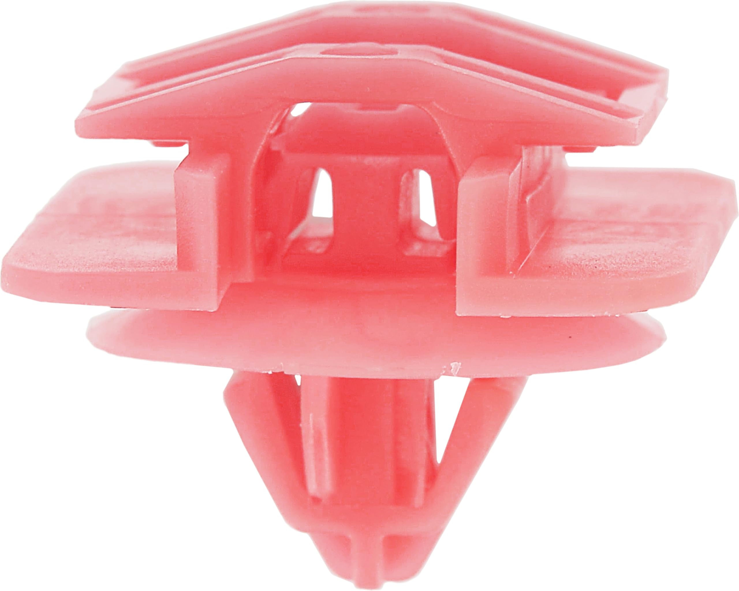 Car Body Belt Moulding Clip for Renault Vehicles, 6.2 mm x 12.2 mm, Red, Pack of 4