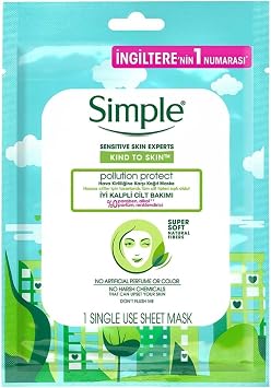 Simple Pollution Protect Y z Maskesi, Hava Kirlili ine Kar  Ka t Maske, Hassas Ciltler  in AGROSYGNP610692