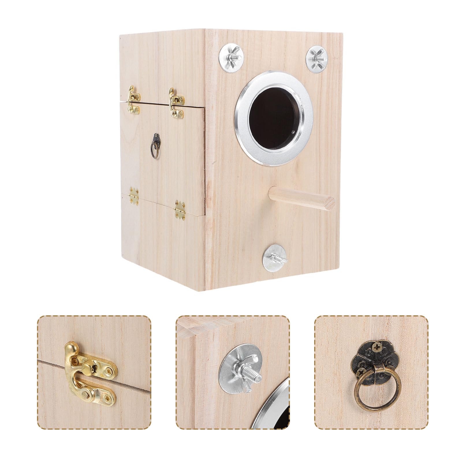Vogelnistkasten für Papageien und Kanarienvögel Kreatives Vogelhaus mit Komfortablem Wohnplatz Beige Farbe für Zuhause und Spielplatz