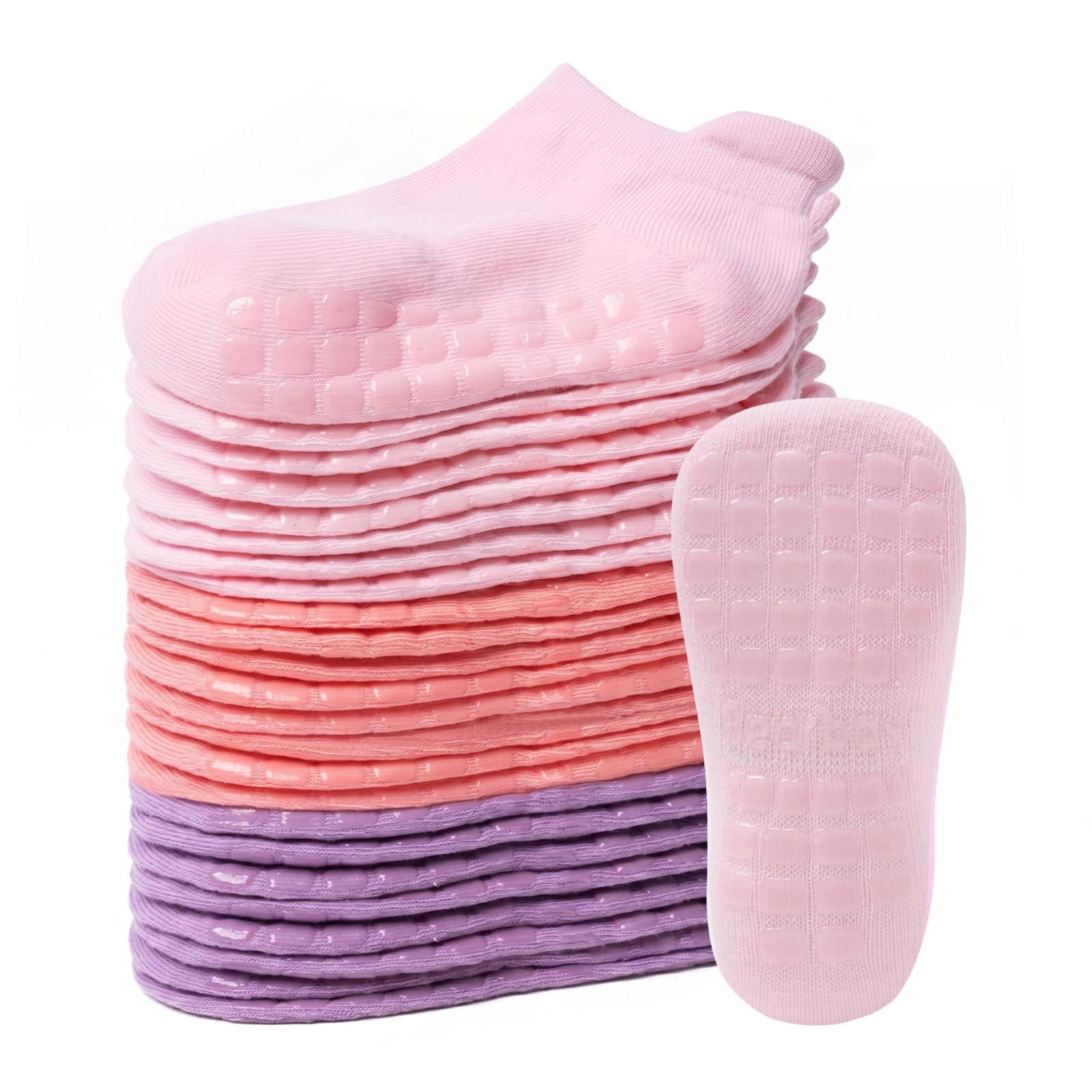 Non-Slip Baby Cotton Ankle Socks with Grippers for Toddler Walking