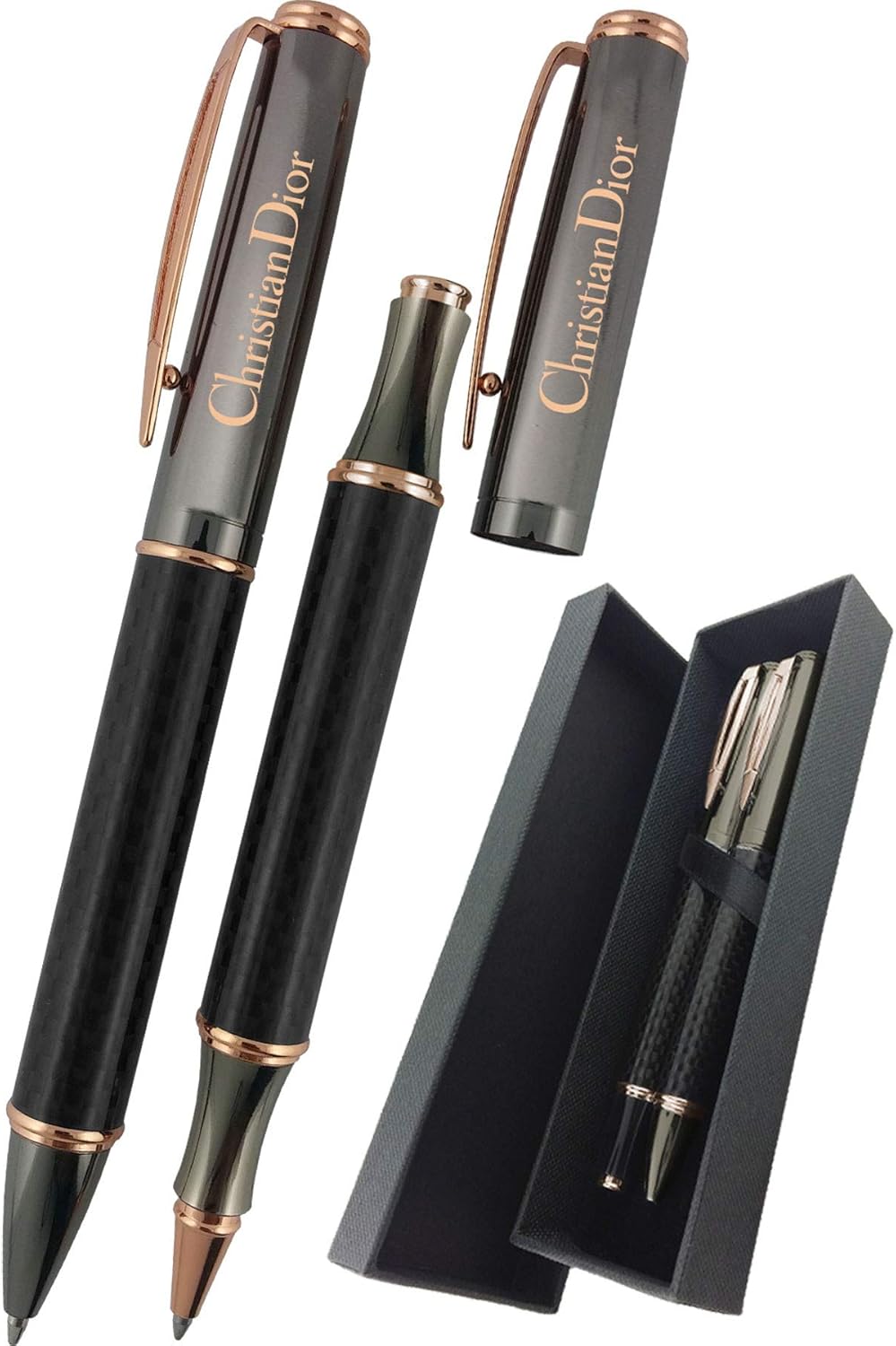 SyPen Personalized Gift Pens for Your Boss Coworker Wife Husband Dad Mom Doctor, Roller & Ballpoint Pen+ Gift Box Set - Twist Action Metal Rollerball - Gift Box Included
