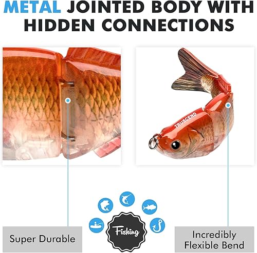 Miniatura 3 de TRUSCEND - Señuelos de pesca para agua dulce y salada, señuelo realista para trucha lubina, de hundimiento lento, regalos de pesca increíbles