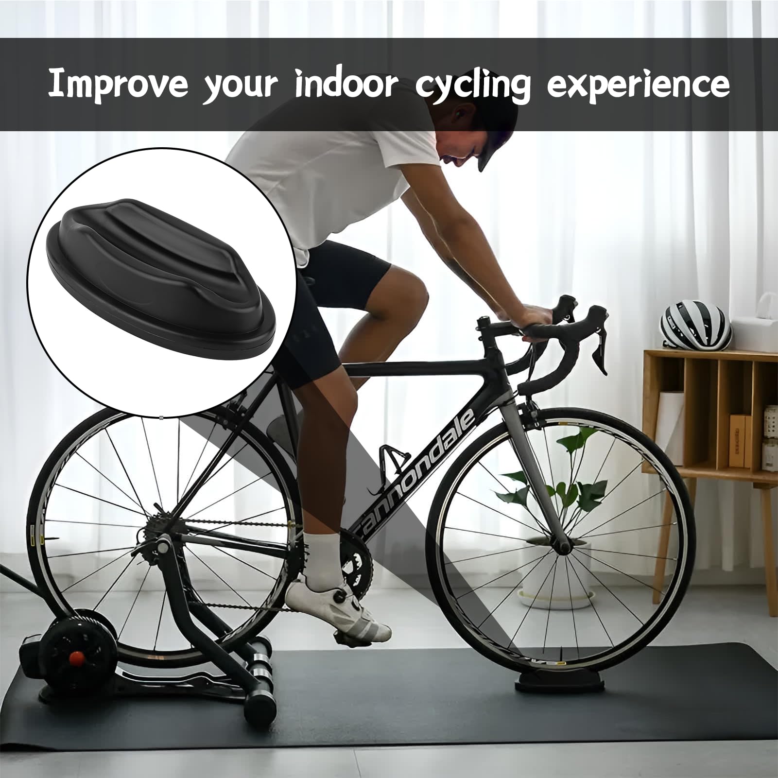 Pedana anteriore a rulli,Bicicletta anteriore ruota riser Block,Supporto ruota anteriore,Mountain bike/bici da corsa Ciclismo Block per allenamento indoor Cycling - nero