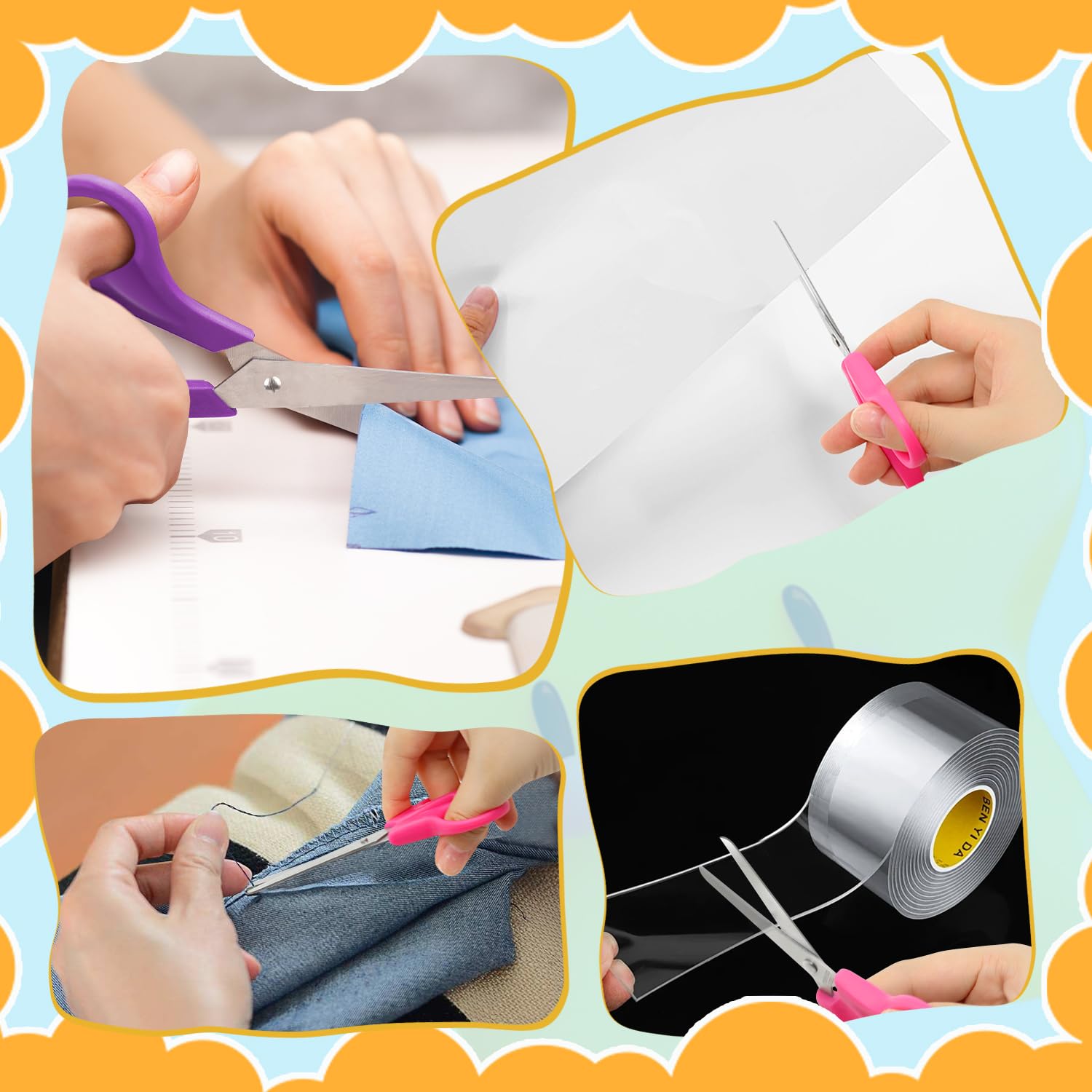 16 Packungen Kinder-Sicherheitsscheren mit stumpfer Spitze, 12,7 cm, Edelstahl, Bastelschere für Vorschule, Kindergarten, Xnluothsk