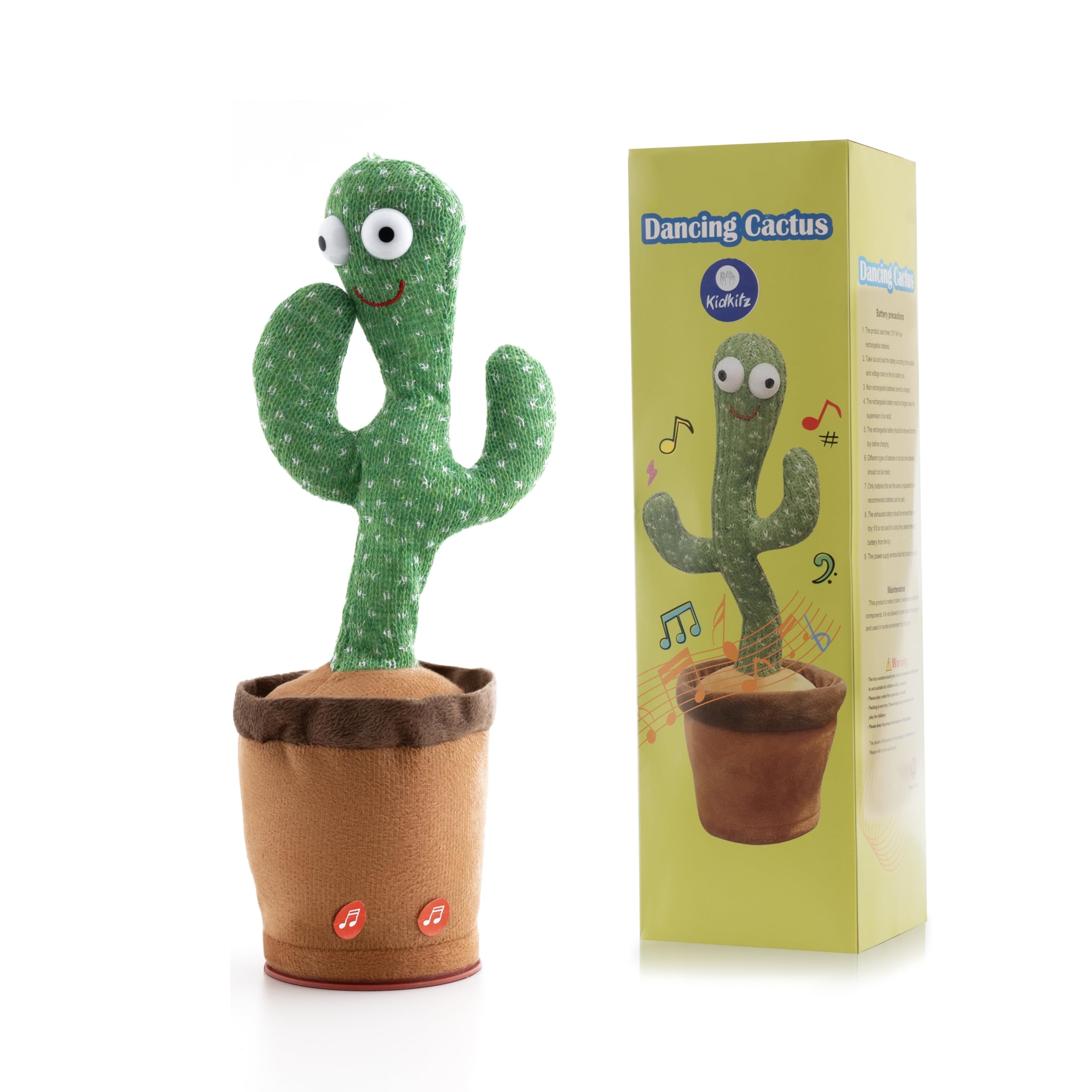 Kidkitz Dancing Singing Cactus Toy for Kids | USB Charging |Talking Singing Children Baby Plush Electronic Toy | Voice Recording Repeats What You Say | LED Lights | Green (B0D8J112YJ) Amazon Price History, Amazon Price Tracker