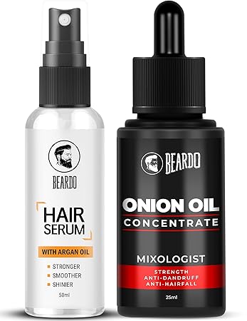 Beardo Onion Oil (25ml) and Hair Serum (50ml)
