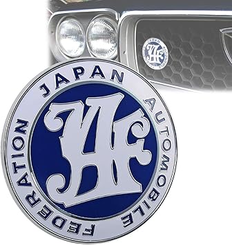 New Jdm Jaf Blue White Logo Emblem Front Grill Badge For Toyota Nissan Honda Amazon Co Uk Automotive