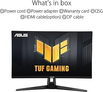ASUS Monitor HDR TUF Gaming 68.6 cm 1440P (VG27AQ3A) – QHD (2560 x