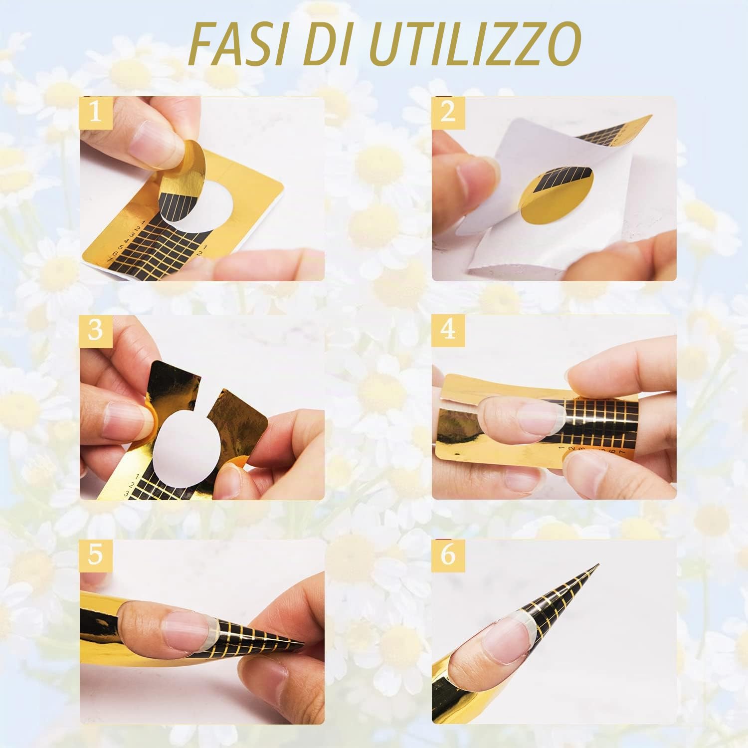 120 Pezzi Cartine per Ricostruzione Unghie, Cartine Nail Form,Cartine Gel Unghie,Cartine per Ricostruzione Unghie per Estensione