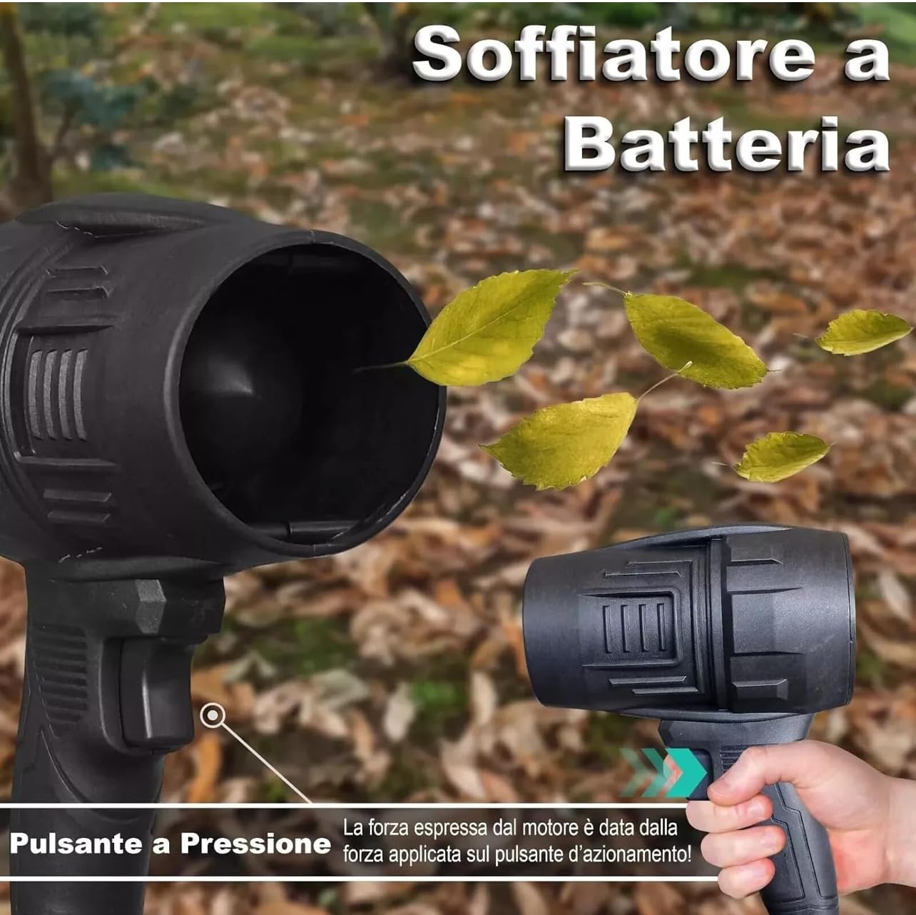 Bdit - Accesorios hidrolimpiadora a batería con mini soplador incluido, portátil, 4 pilas de 48 V intercambiables para limpieza versátil e inalámbrica