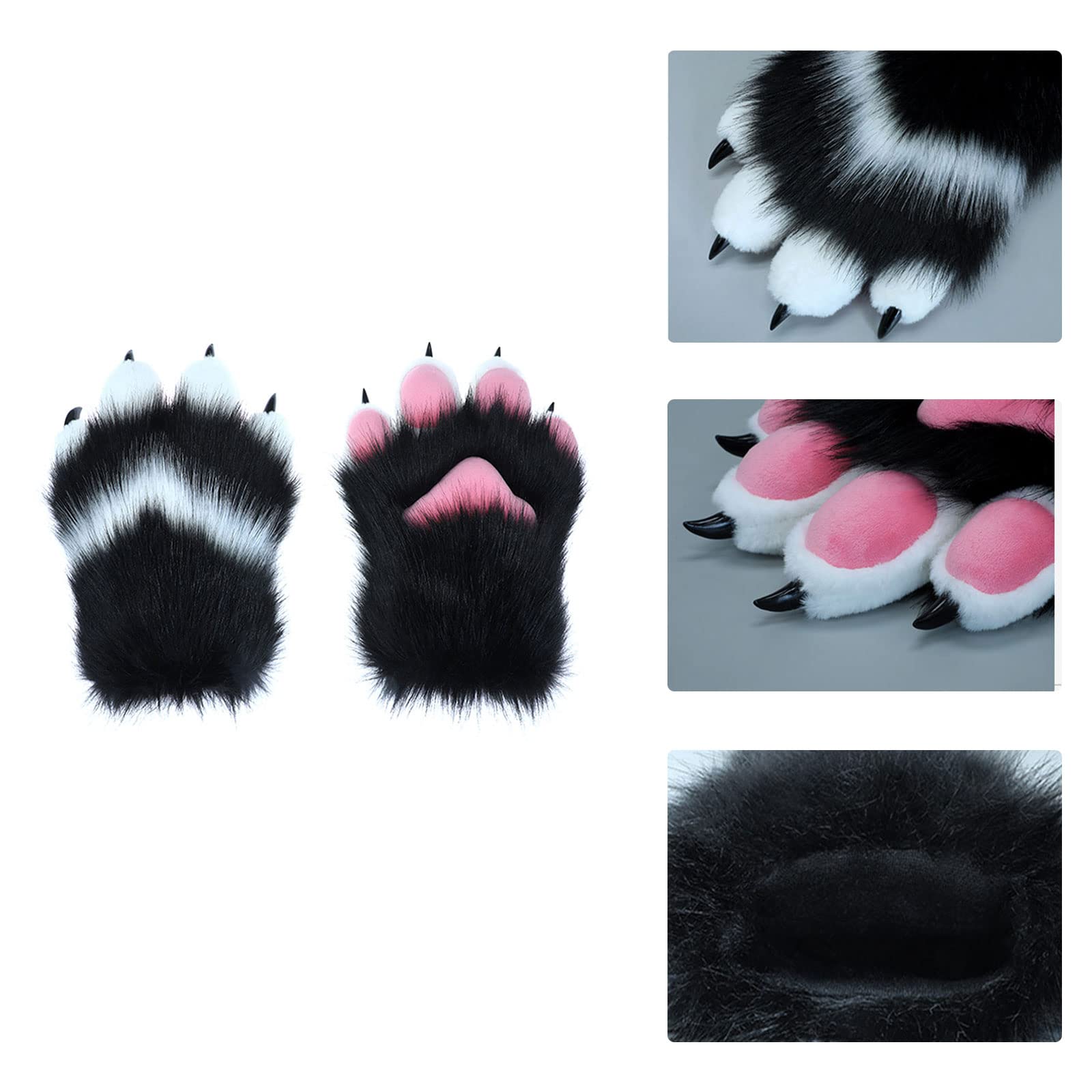 Dsgzkk Hairy Hands Bear Wolf Foxes Paws Gloves Halloween Costume Gloves Halloween Bear Gloves Hairy Hands Animal Gloves