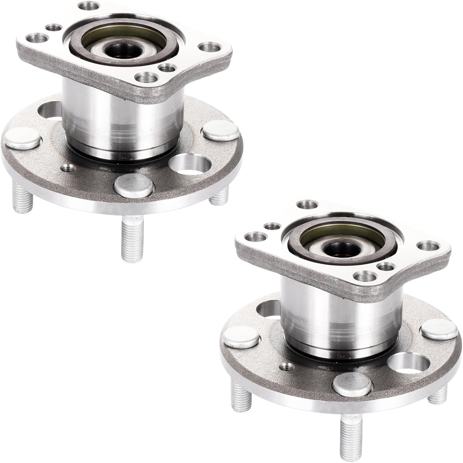 SCITOO Wheel Hub Wheel Bearing Assembly Rear 512490 fit for Ford FIESTA 2011-2018 4 Lugs Wheel Hub Bearing Assemblies W/ABS 2pcs Wheel Hub Bearings