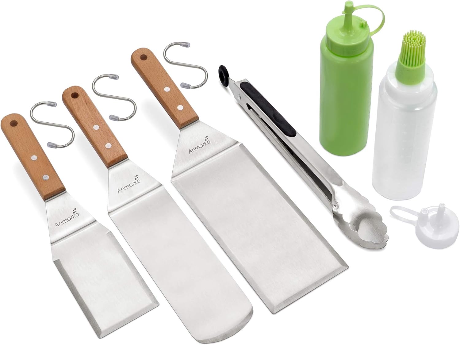 Professional Spatula Set - Stainless Steel Pancake Turner and Griddle Scraper 4x8 inch Oversized Hamburger Turner Great for Griddle BBQ Grill and Flat Top Cooking - Commercial Quality : Everything Else