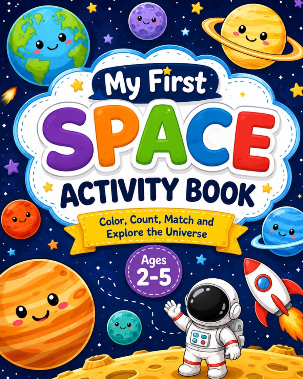 My First Space Activity Book: Color,Count, Match and Explore the Universe