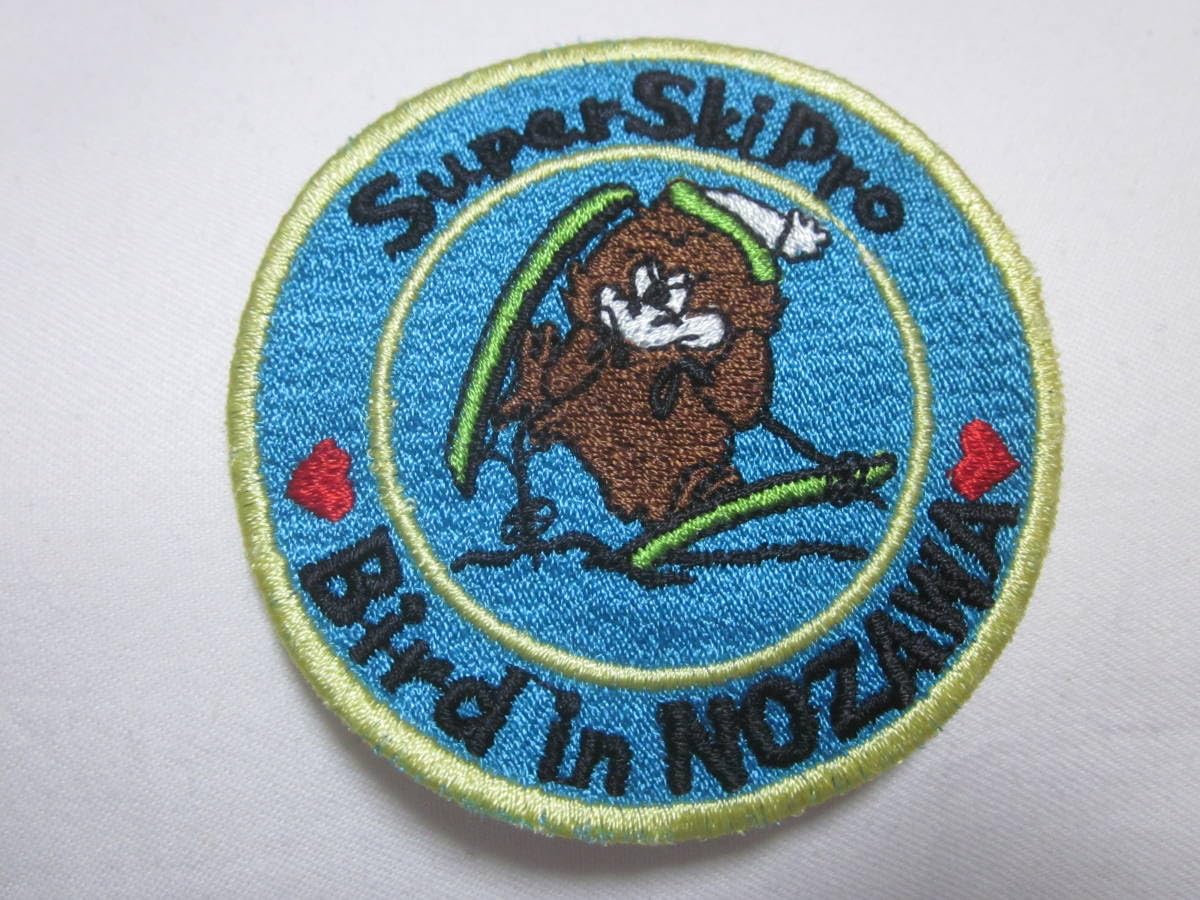 Amazon.co.jp: □レトロ□野沢スキー場□刺繍 ワッペン□スキー場