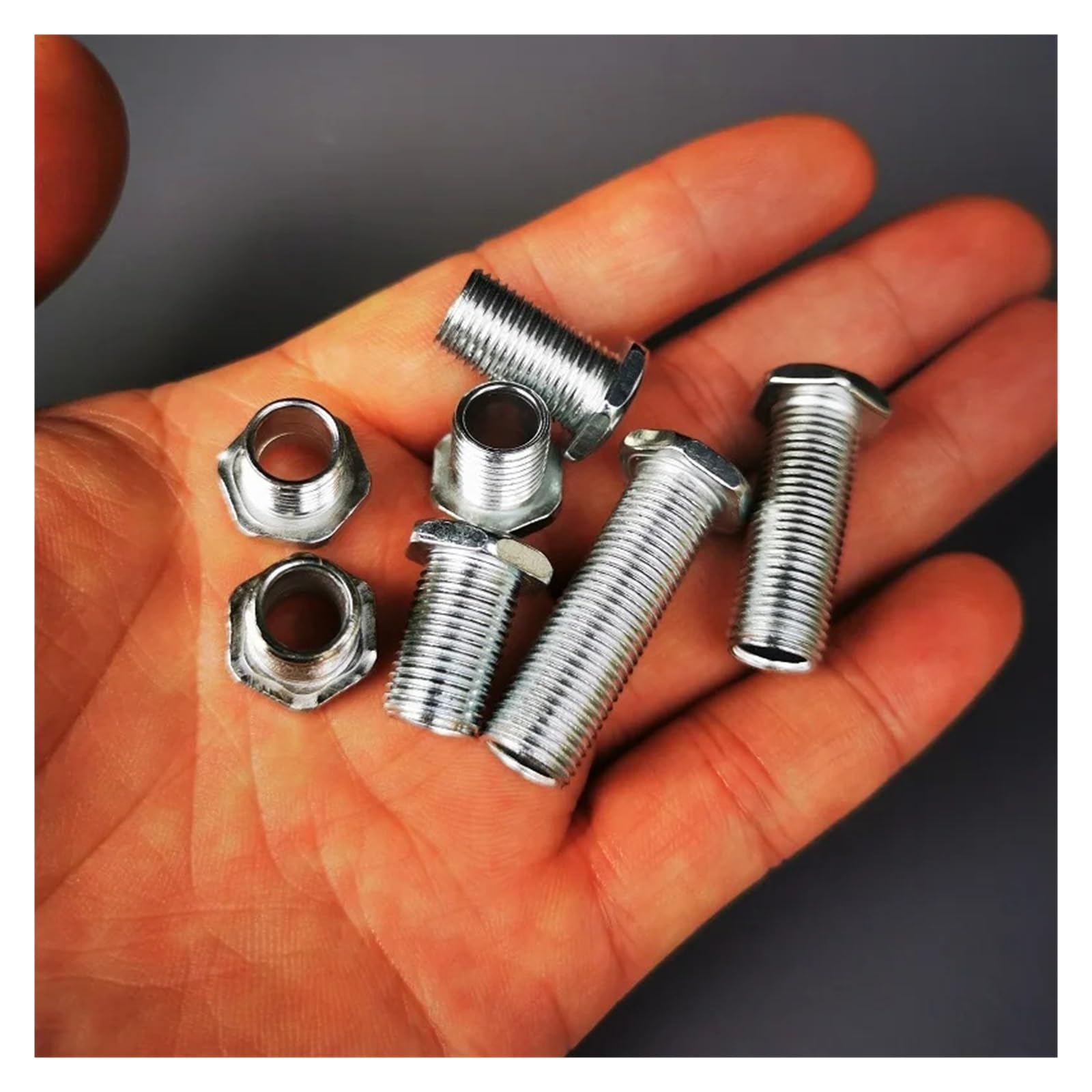 Hohlgewinderohrschraube mit Flanschkappe | 10/100 Stück M10 x 1,0 Teilung, geeignet for DIY-Ersatzteile von Beleuchtungskörpern(Zinc plated M10*15mm 100 pcs)