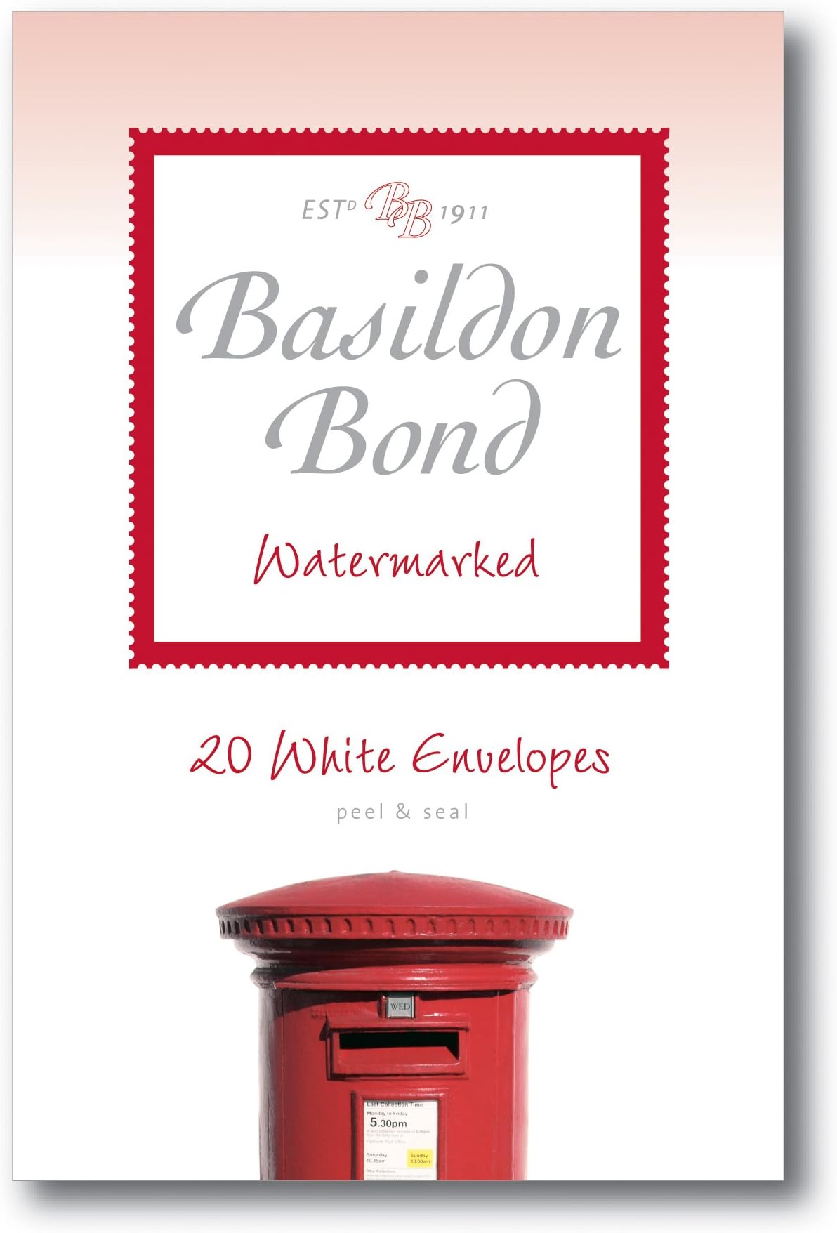 Basildon Bond Luxury Peel and Seal Envelopes 20 Pack for Duke Writing Pad - White, Size 95 x 143mm