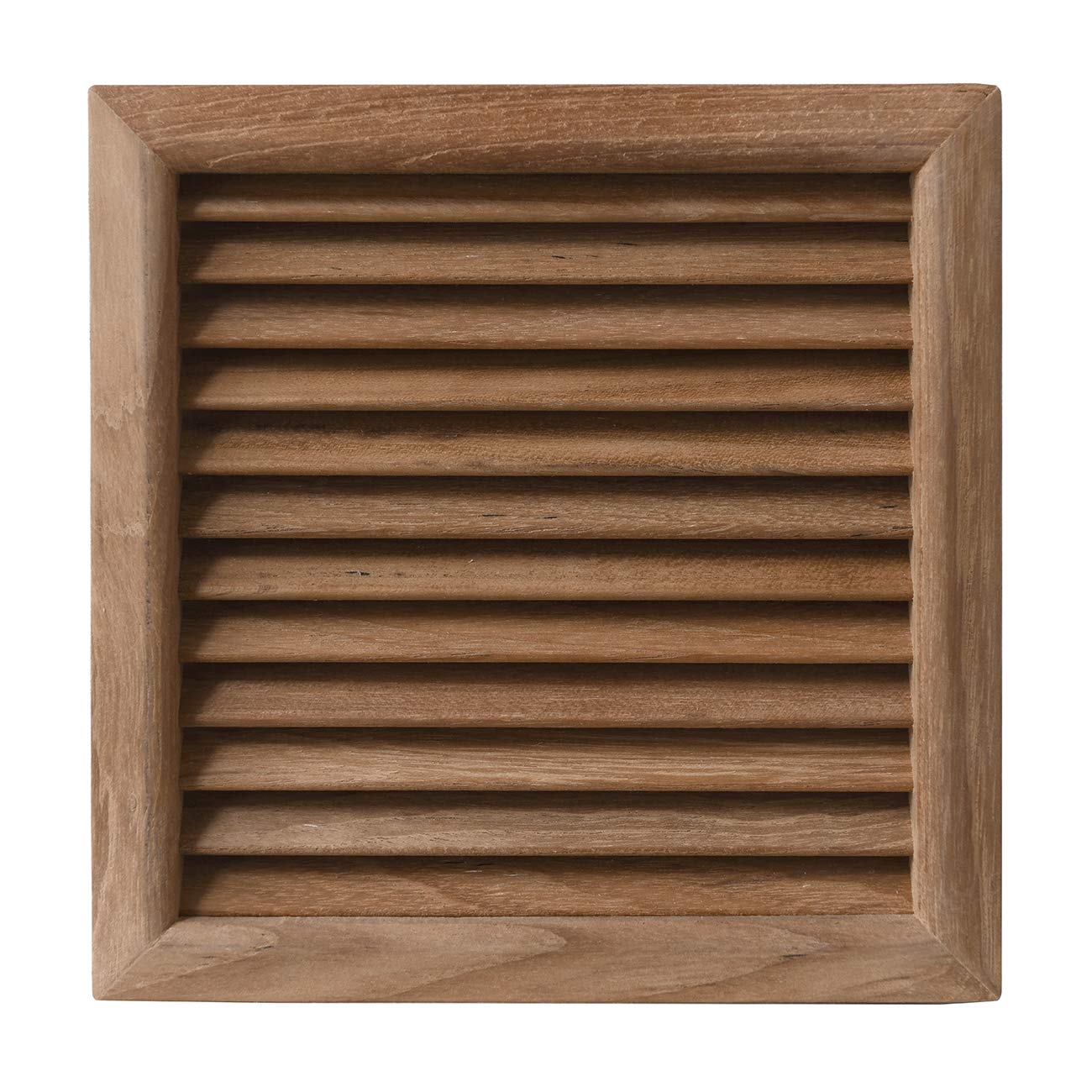 La Ventilazione LGES160T Griglia di Ventilazione quadrata in legno teak, da incasso. Dimensioni 172x172 mm