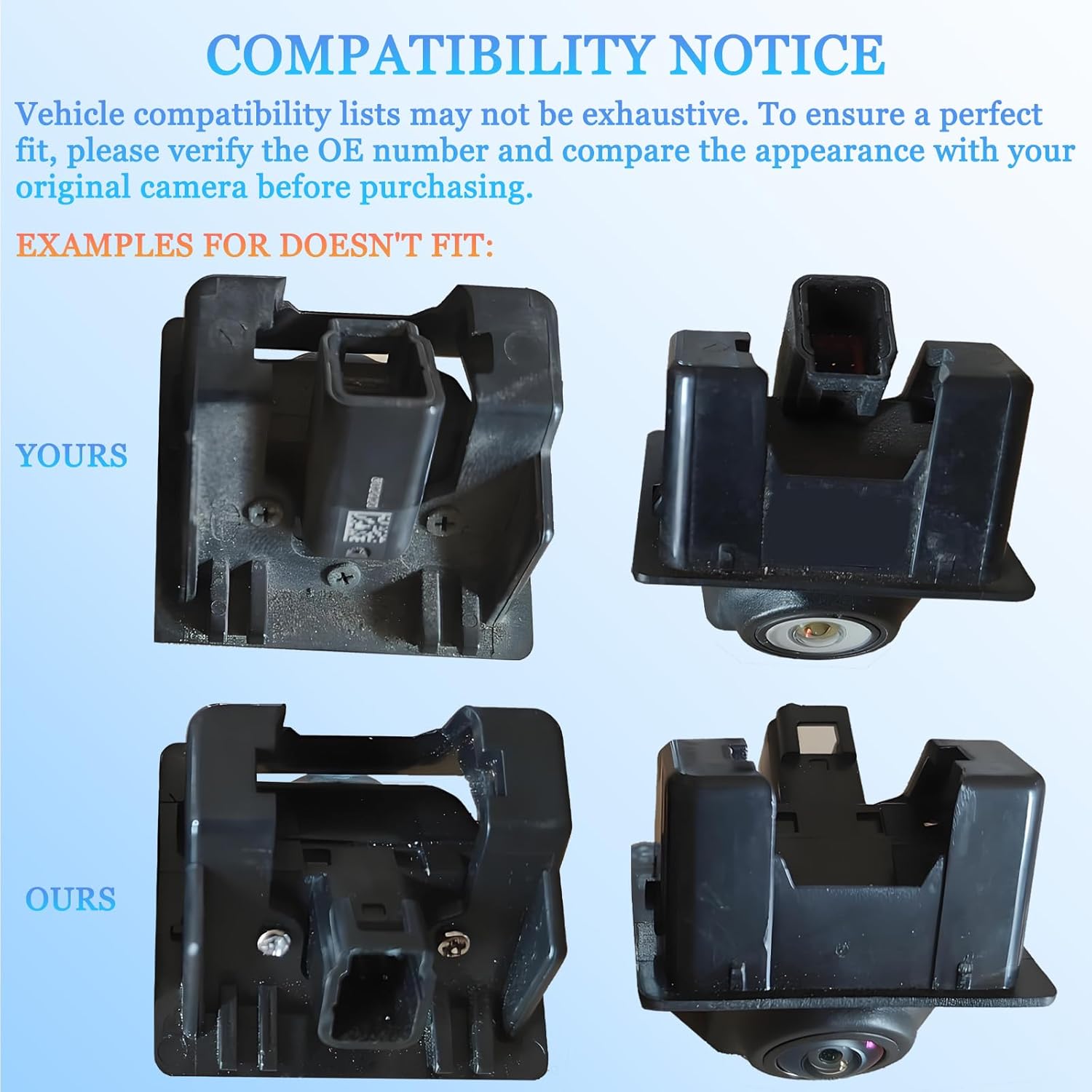 Rear View Backup Camera for 2010-2017 GMC Terrain/2010-2017 Chevy Equinox/2011-2015 Chevrolet Cruze, Parking Assist Reverse Camera Replaces OE Part Number 95407397 22913698 GM1960105 15926123 20903513