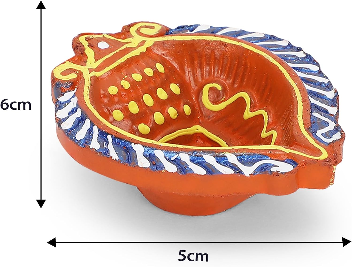 12-Piece Handmade Beetle Leaf Terracotta Diyas for Diwali Pooja | Handmade Terracotta Diyas Festive Decor for Diwali, Thanksgiving & Indian Pooja