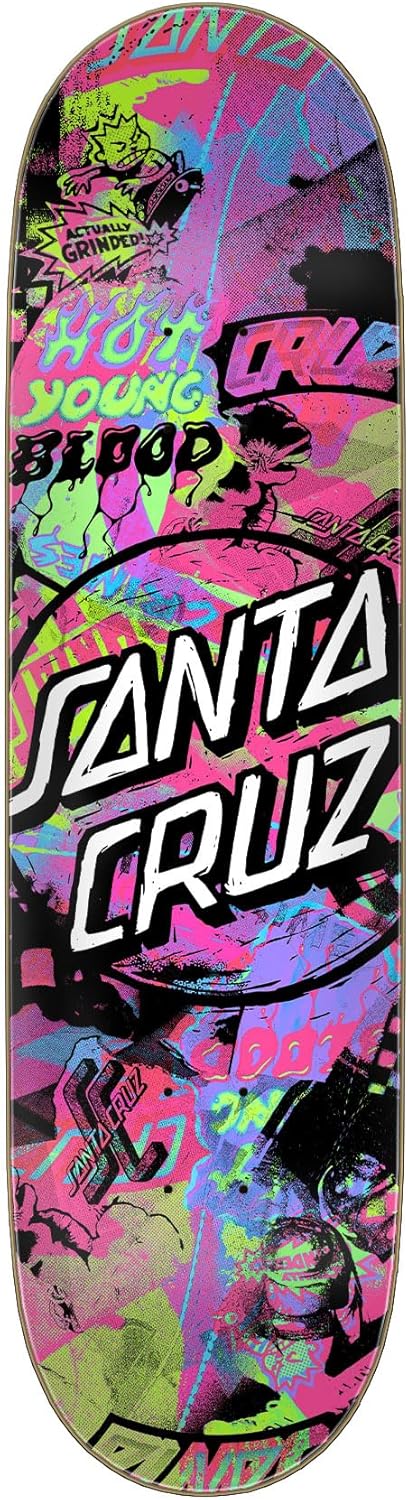 SANTA CRUZ Cut Collage 7 Ply Birch 8.5in x 32.2in Skateboard Decks