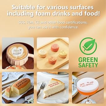 EVEBOT Creative PrintPen Handheld Coffee Latte Macaron Cookie Cocktail Surface Coloring Tool DIY Design, Birthday Gifts Bluetooth 4.2 - Brown Pod