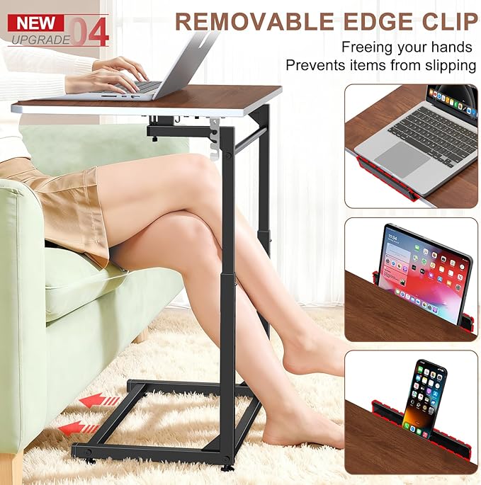 Escritorio Plegable Ajustable para Sofá y Cama 60x40x80 cm C miniatura 5