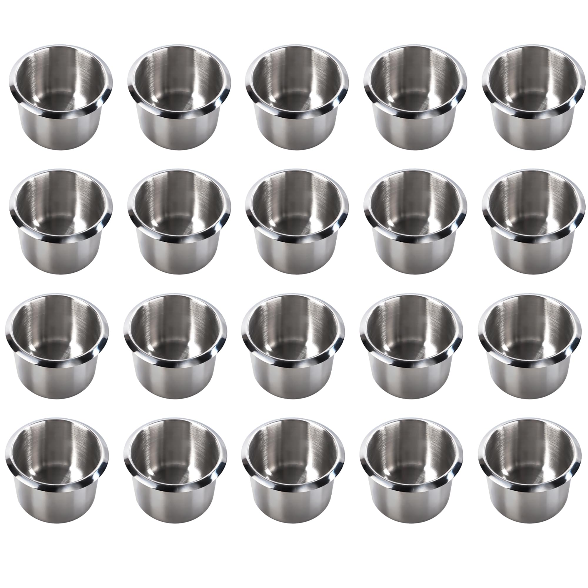 GSE Games & Sports Expert Stainless Steel Cup Holder, Drop-in Cup Holder for Casino Poker Tables, Work Desks, Boats, RVs, Cars & Trucks