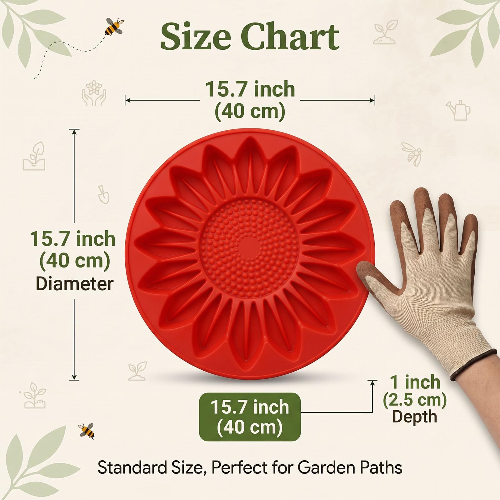 Molde Reutilizable de Girasol para Caminos de Jardín y Patio DIY (Butterfly)