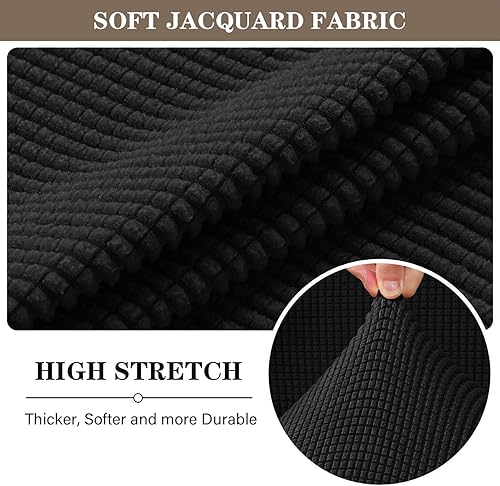 Miniatura 4 de Fundas elásticas para otomanas, fundas otomanas de jacquard suave, fundas rectangulares de almacenamiento para taburete, funda para reposapiés,