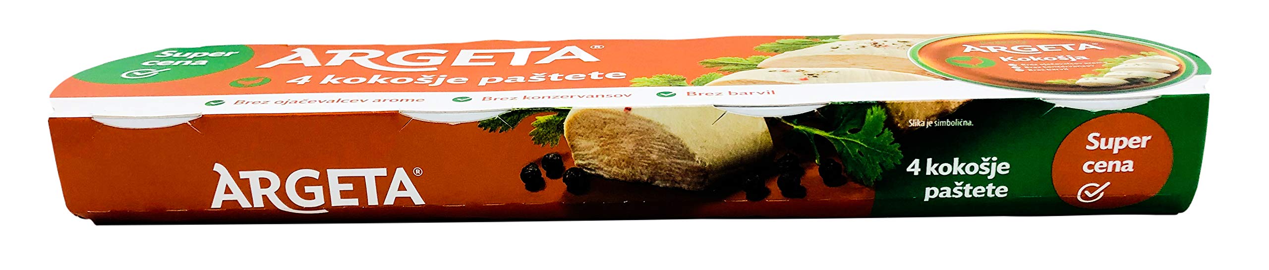 Argeta Patè Sans conservateurs en bocal (Coffret Cadeau Poulet 12 Boîtes 95 gr, 95 Grammes)
