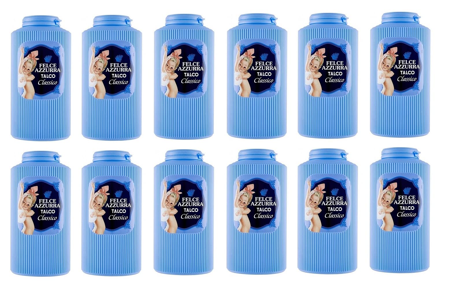 12x Paglieri Felce Azzurra Talco Classico Körperpuder Klassisch Talkum 500g