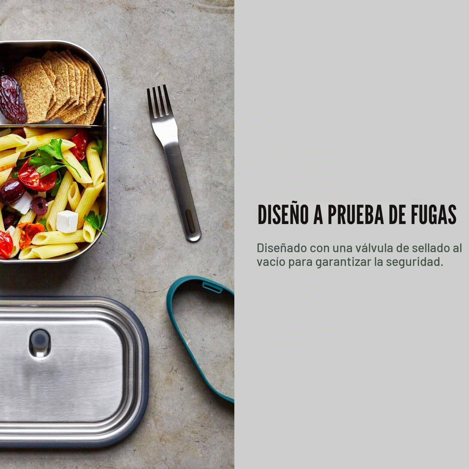 Black+Blum 895611 - Fiambrera de acero inoxidable con capacidad de 1000 ml, océano, 1000 ml