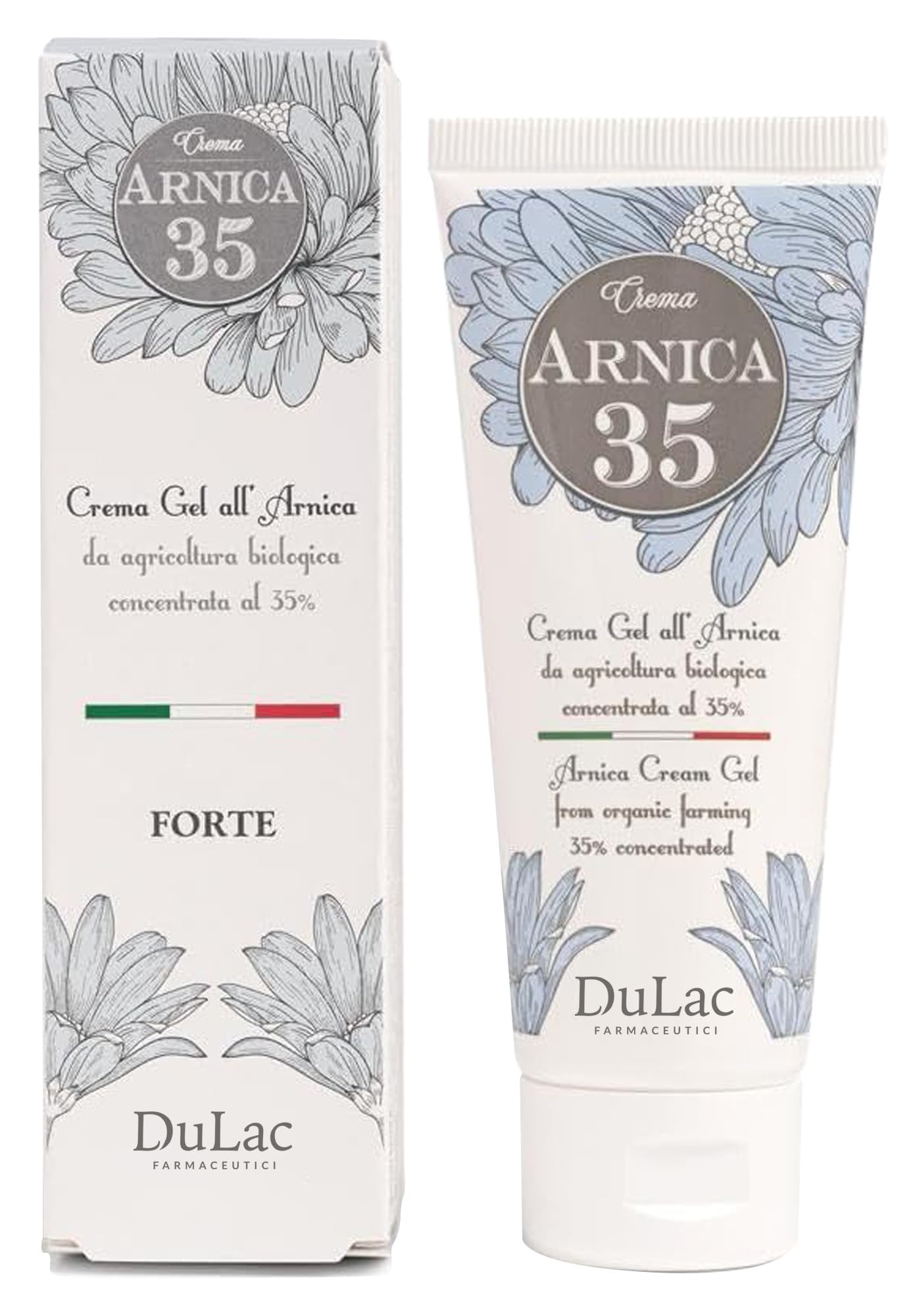 Arnica 35 – Arnica Cream Refreshing Effect, 75 ml, with 35% Organic Extracts, Provides Comfort to Muscles, Joints, Neck, and Back, Massage Cream with Peppermint and Eucalyptus, Made in Italy