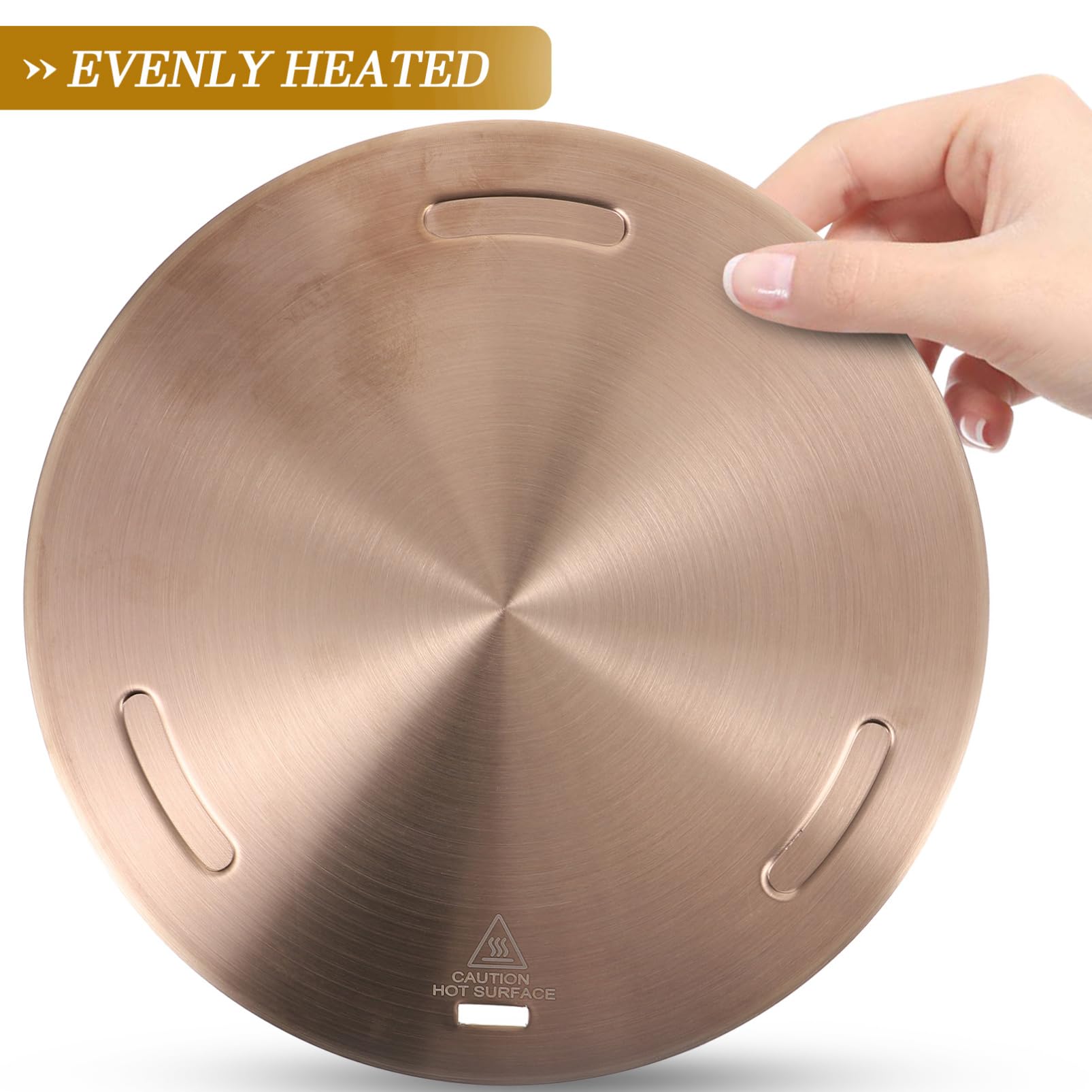DECHOUS Diffusore di Calore per Piano Induzione, Piastra Adattatore in Acciaio Inox e Lega di Alluminio, per Cucina e Cottura Uniforme