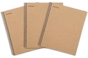 Mantra Spiral Notebook: 100% Recycled, Letter Size (8.5in x 11in), Set of 3