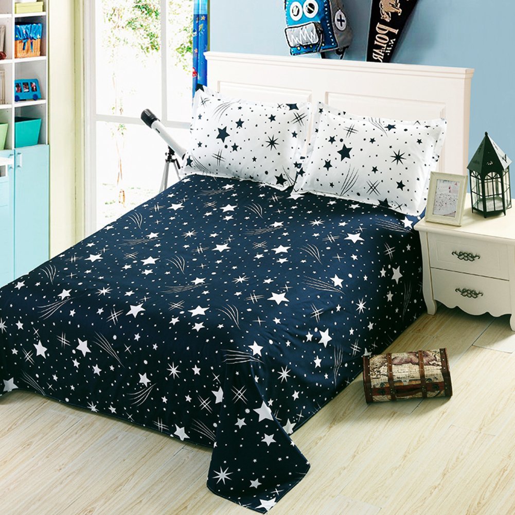 Feuilles de lit simple 200x230cm premium en textile lourd pour chambre